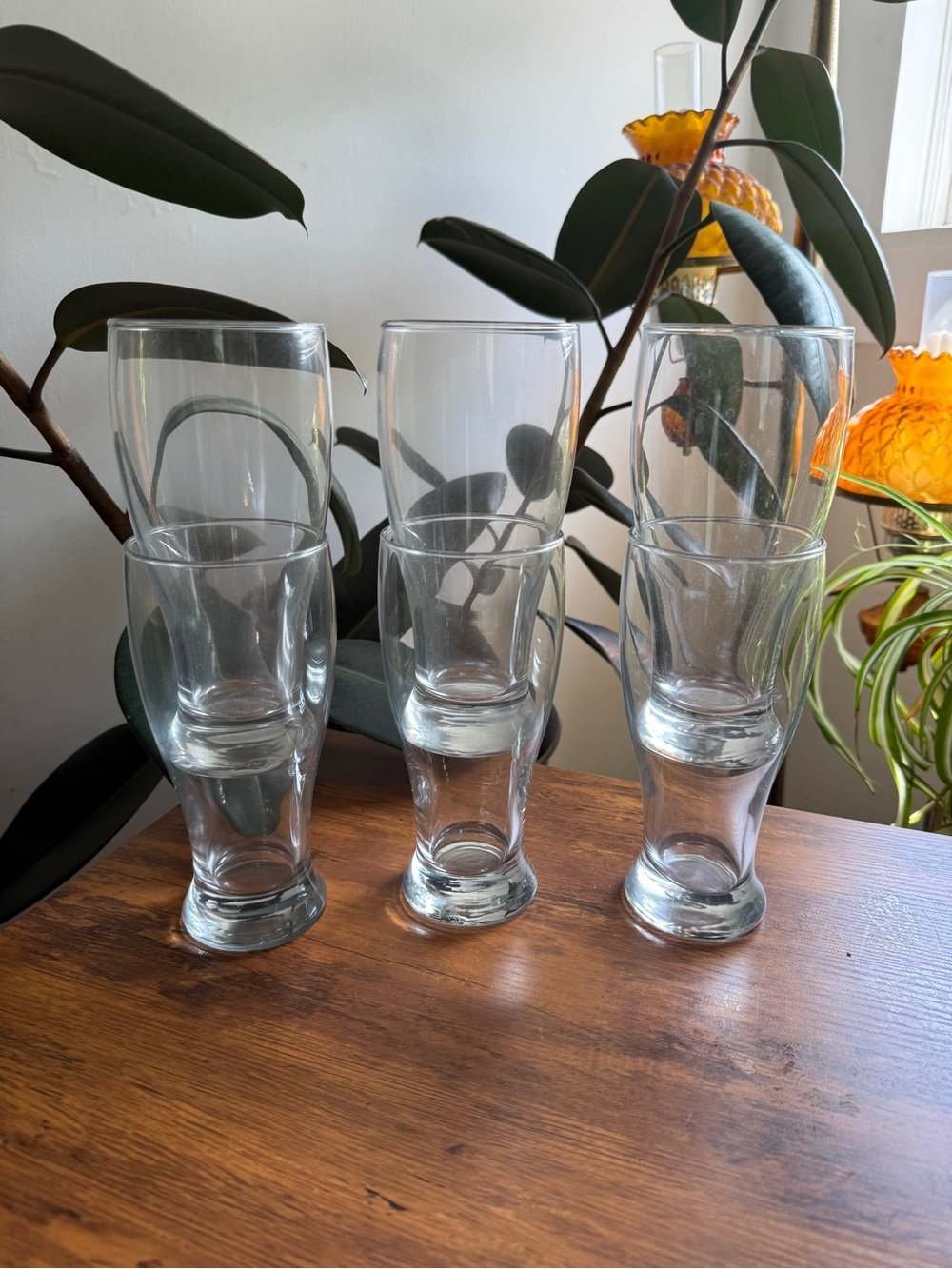 Clear Glass Beer Pint Set - Pack of 6